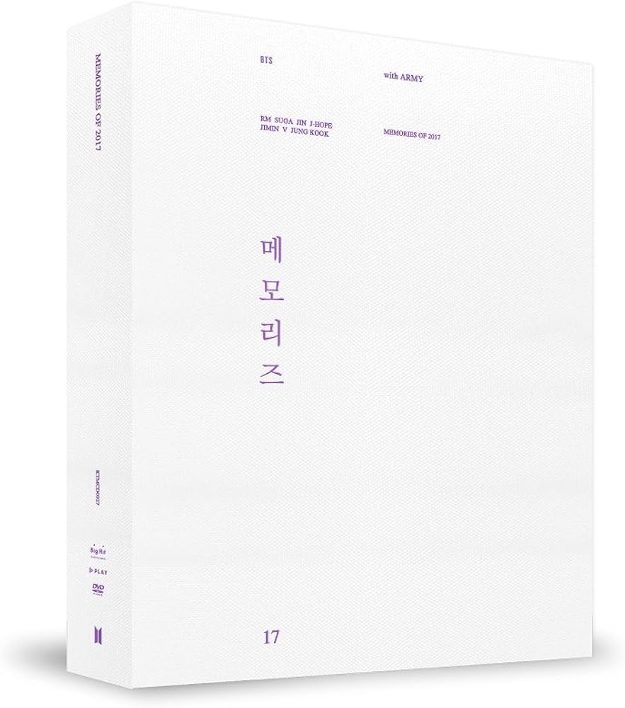 Amazon.com: BigHit BTS Memories of 2017 DVD 5DVD+Photobook+Paper
