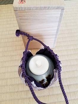 Amazon.co.jp: 茶入 唐津焼 内山仙鶴作 茶道具 仕覆付 共箱付き