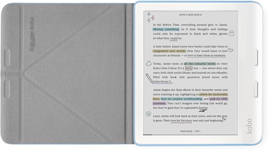 Amazon.com: Kobo Libra Colour SleepCover Case | Dusk Blue | Sleep
