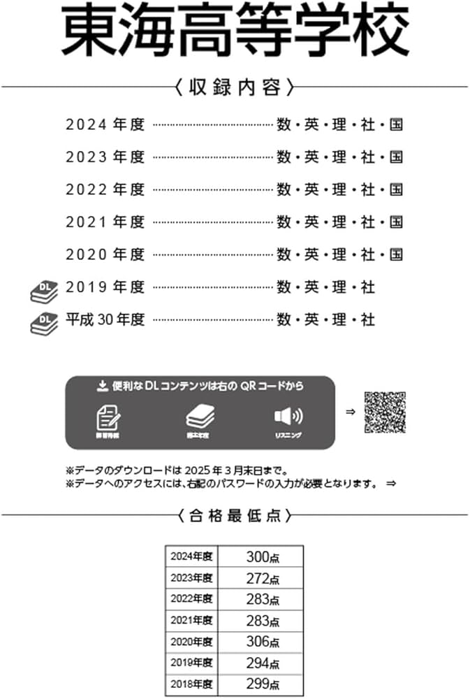 東海高等学校 2025年度版【過去問5+2年分】 英語リスニング音声対応