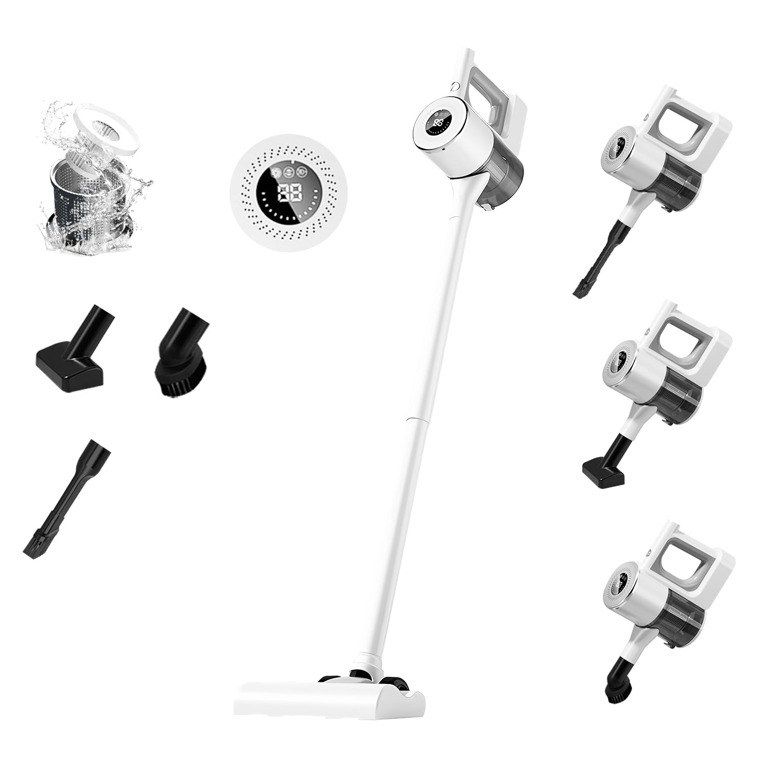 Amazon | 掃除機 コードレス 【2025革新版 65000pa強力吸引 】軽量 60