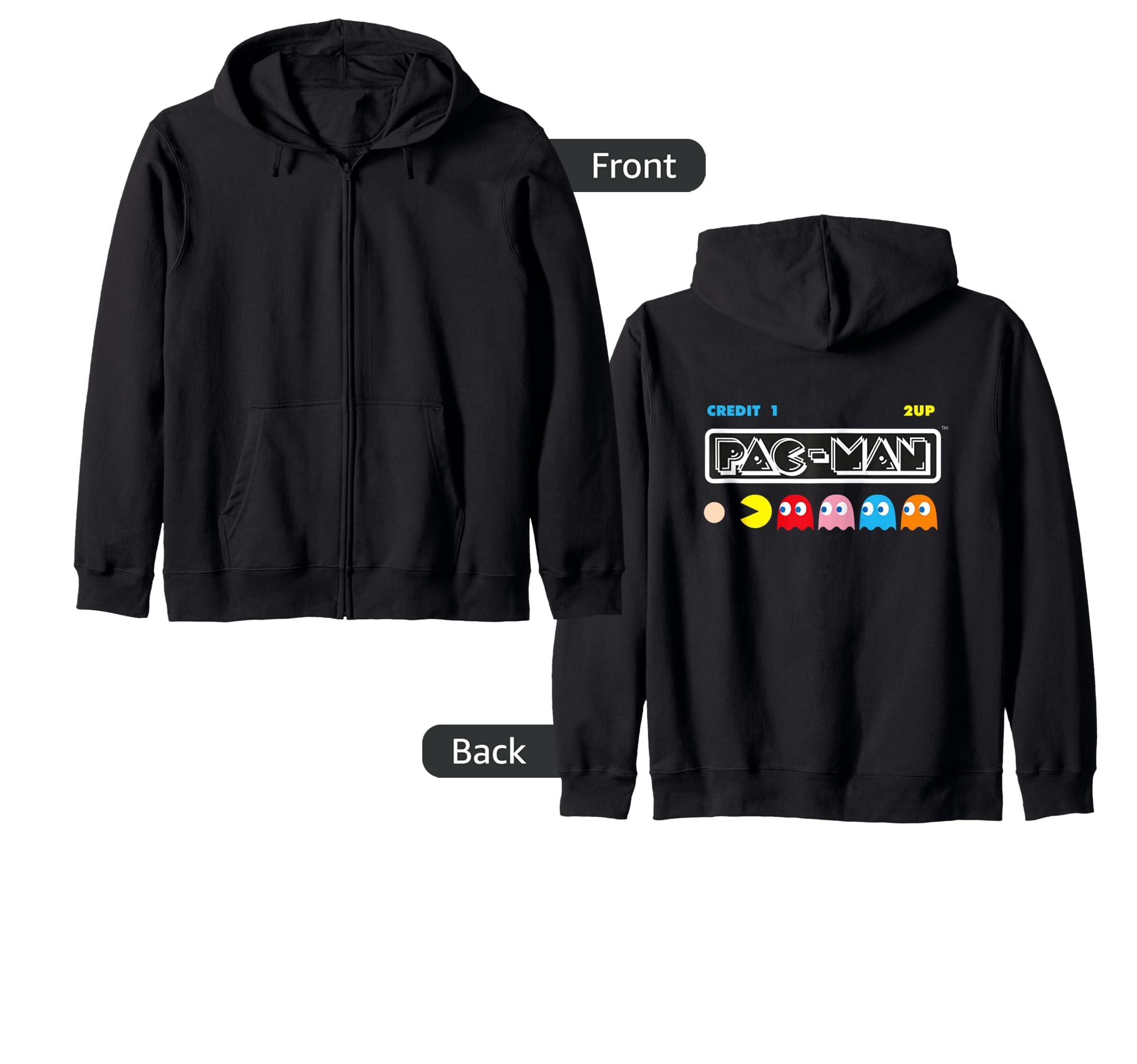Amazon.com: Bandai Namco Entertainment: PAC-MAN Zip Hoodie