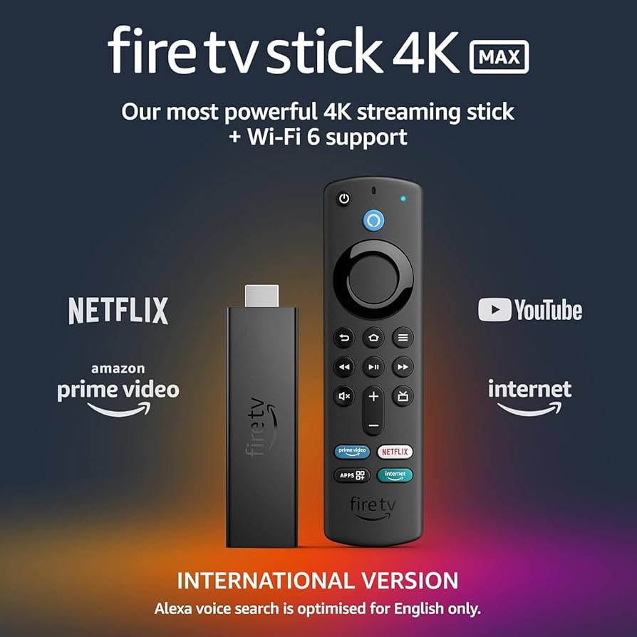 Fire TV Stick 4K Max International Version | streaming device, Wi