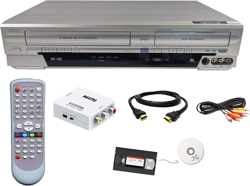 Amazon.com: Funai VHS to DVD Recorder VCR Combo w/Remote, HDMI