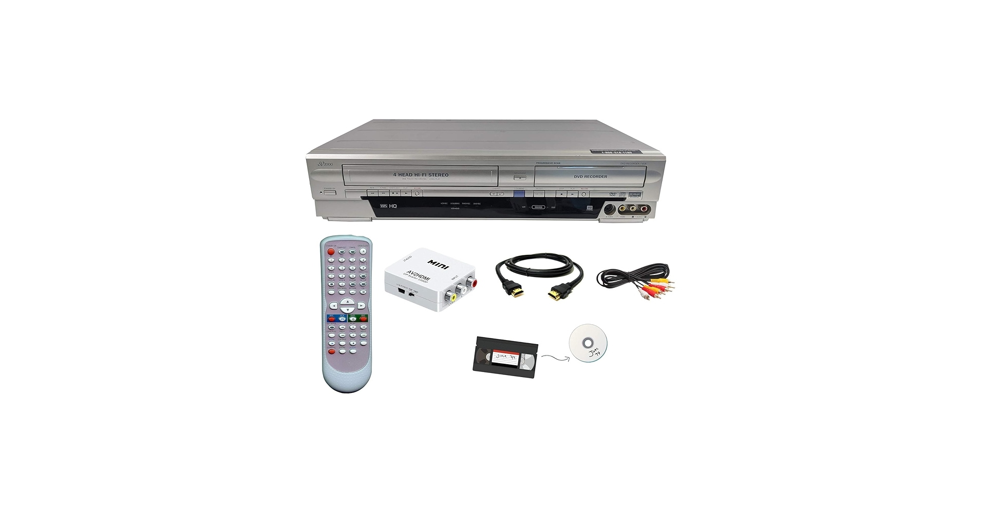 Amazon.com: Funai VHS to DVD Recorder VCR Combo w/Remote, HDMI