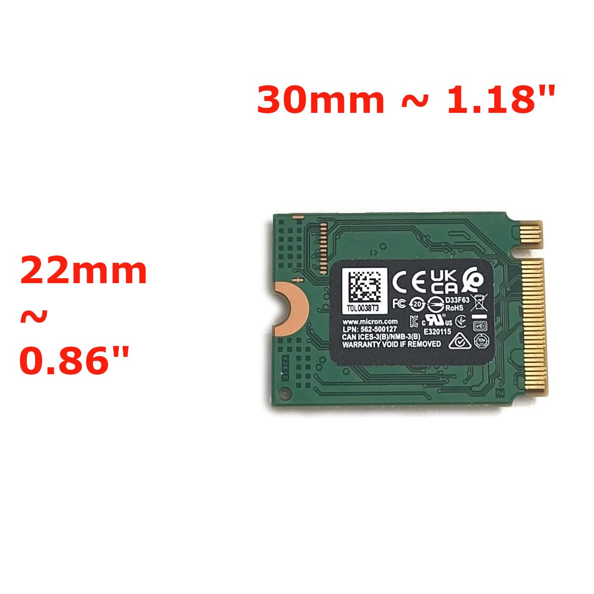 Amazon.com: Micron SSD 1TB M.2 2230 30mm NVMe PCIe 4.0 Gen4 x4