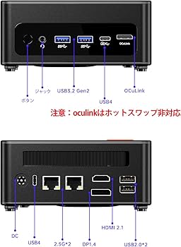 Amazon.co.jp: AOOSTAR GEM12ミニPC ryzen9 6900HX Radeon 680M 32G