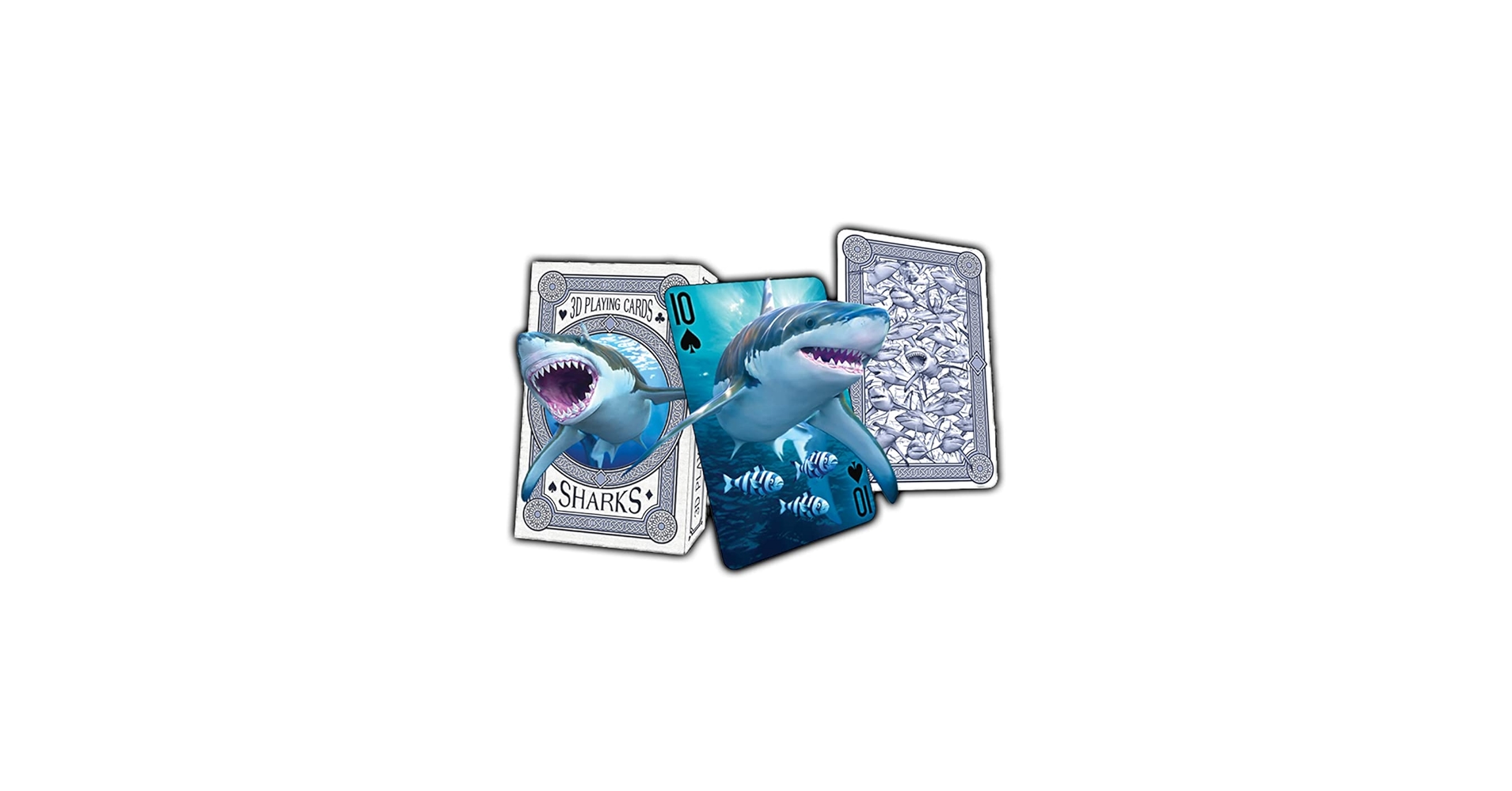 Amazon.com: Artgame 3D Lenticular Shark Playing Card Deck : Toys