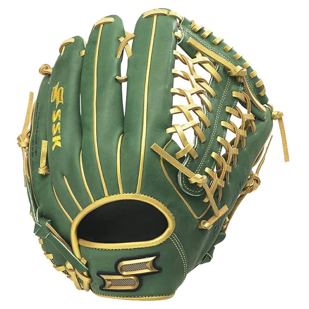 ジ*ン様 SSK 軟式グローブ 緑色 ゴールドステッチ ジ*ン様 SSK 軟式
