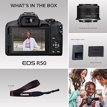 Amazon.com : Canon EOS R50 Mirrorless Camera RF-S18-45mm F4.5-6.3