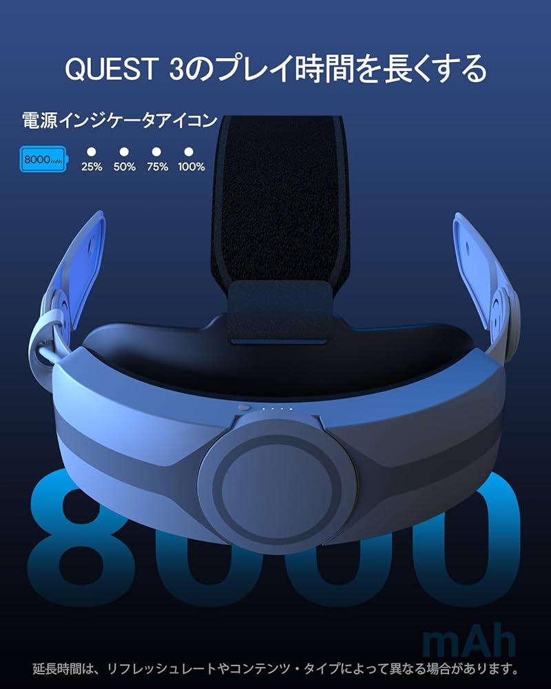 Amazon.co.jp: Aubika 急速充電ヘッドストラップ 対応 Meta Quest 3