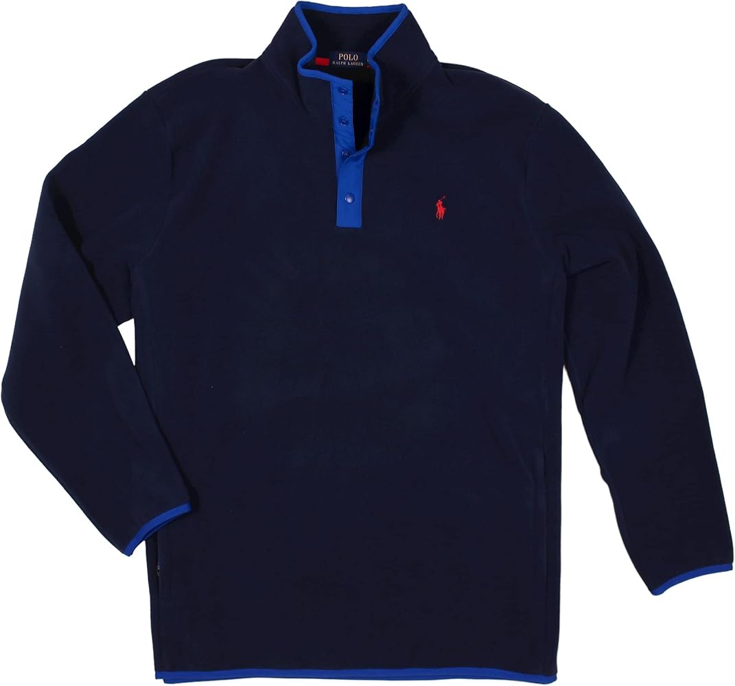 POLO RALPH LAUREN Men's Fleece Pullover Jacket Sweater Snap