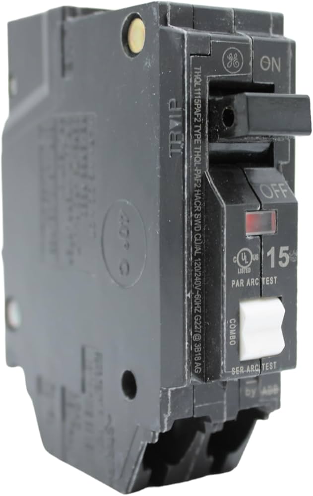 GE THQL1115PAF2 Combination Arc Fault Circuit Breaker Plug On