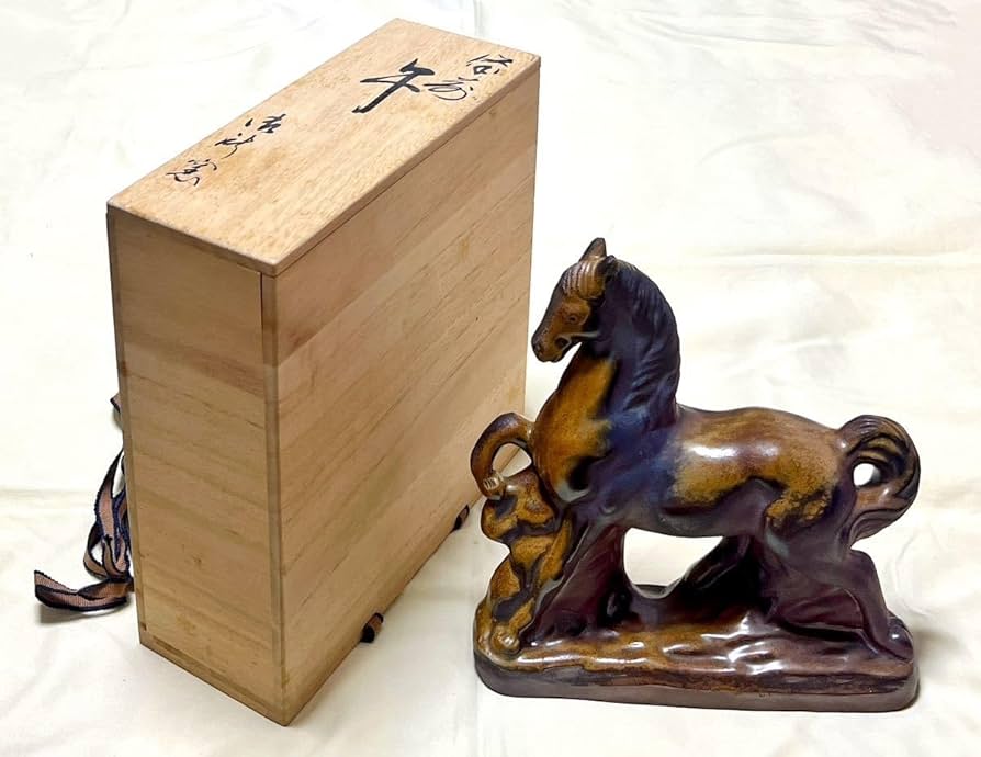備前焼 午 馬 置物 服 備前焼 午 馬 置物 服 備前焼 午 馬 置物 服