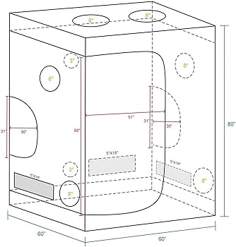 Amazon.co.jp: 【Mars Hydro】150×150×200 植物育成用グロウ水耕栽培