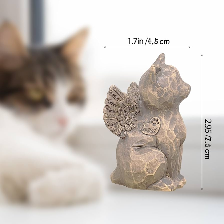 Amazon.co.jp: Tsyulog 猫天使 メモリアル置物 猫メモリアルギフト 猫