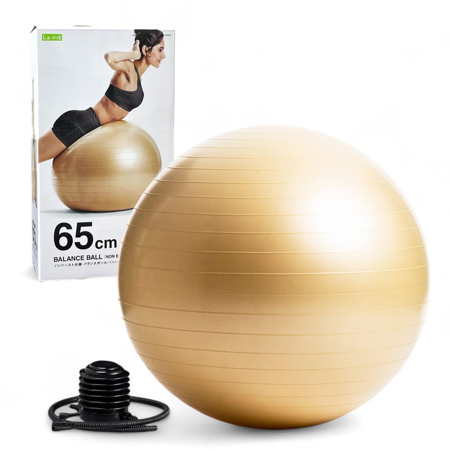 Amazon | La-VIE(ラヴィ) バランスボール 65cm シャンパンゴールド