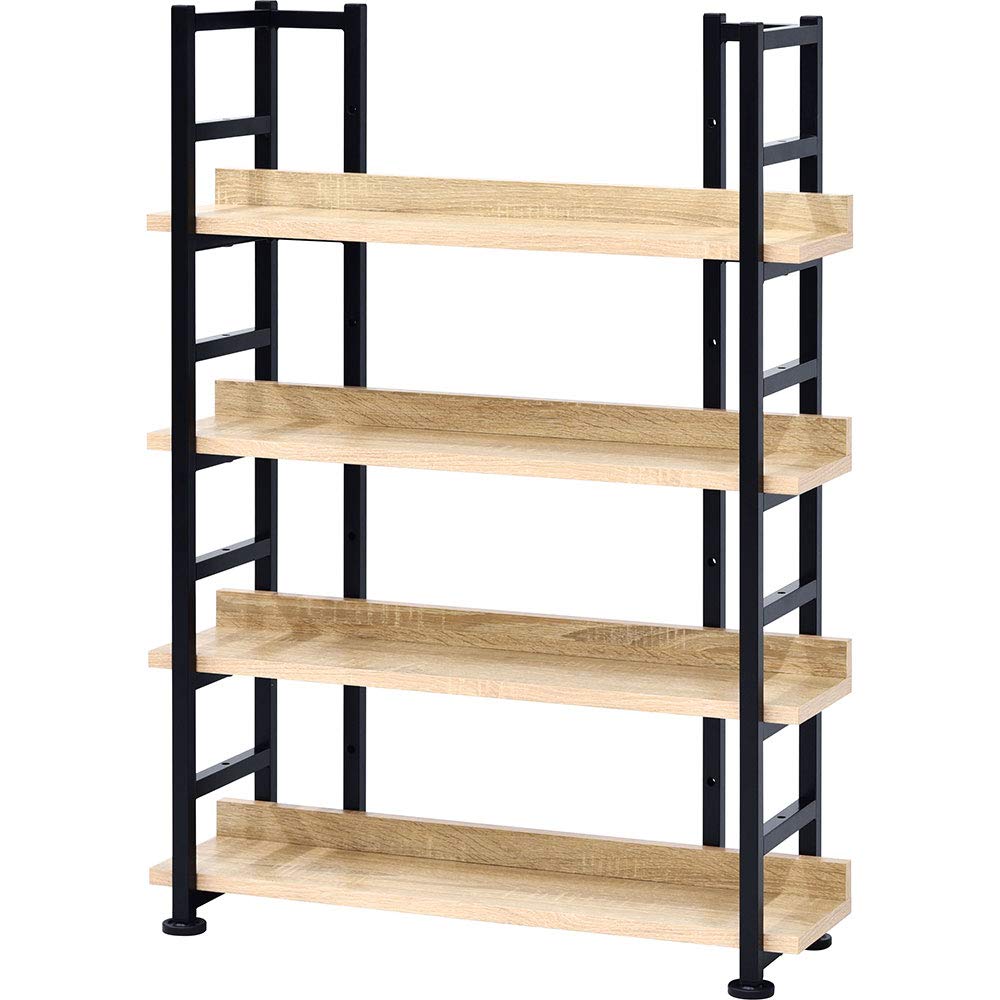 Amazon｜ワイエムワールド オープンラック 本棚 木製 4段 幅75 奥行