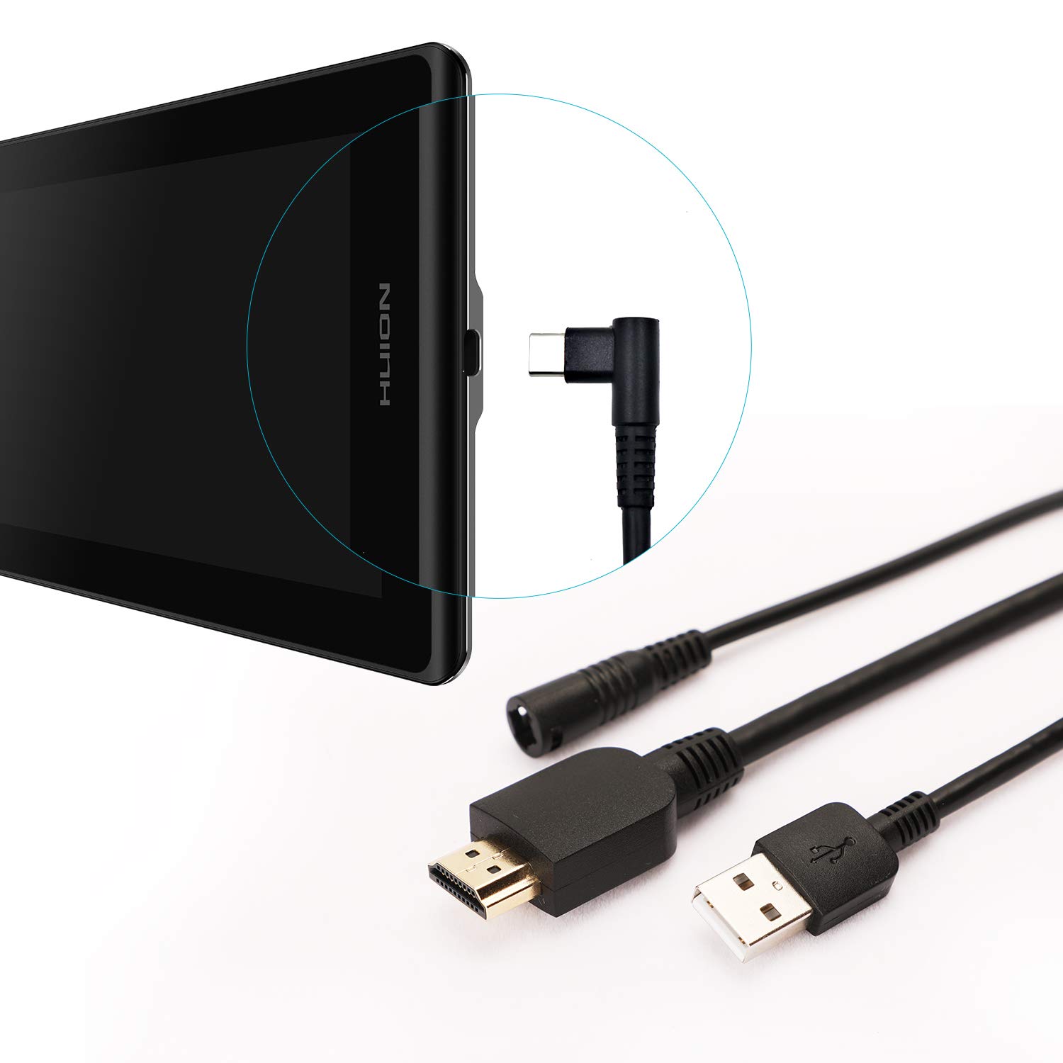Amazon.com: HUION 3-in-1 Cable for KAMVAS Pro 12/13/16 Graphics