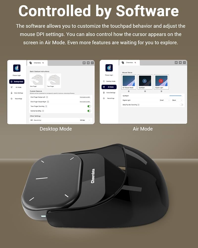 Amazon.com: Cheerdots2 Touchpad Bluetooth Mouse with Presentation
