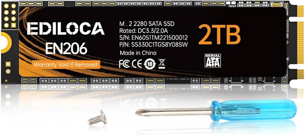 Amazon | EDILOCA EN206 SSD 2TB M.2 2280 3D TLC NANDフラッシュ搭載