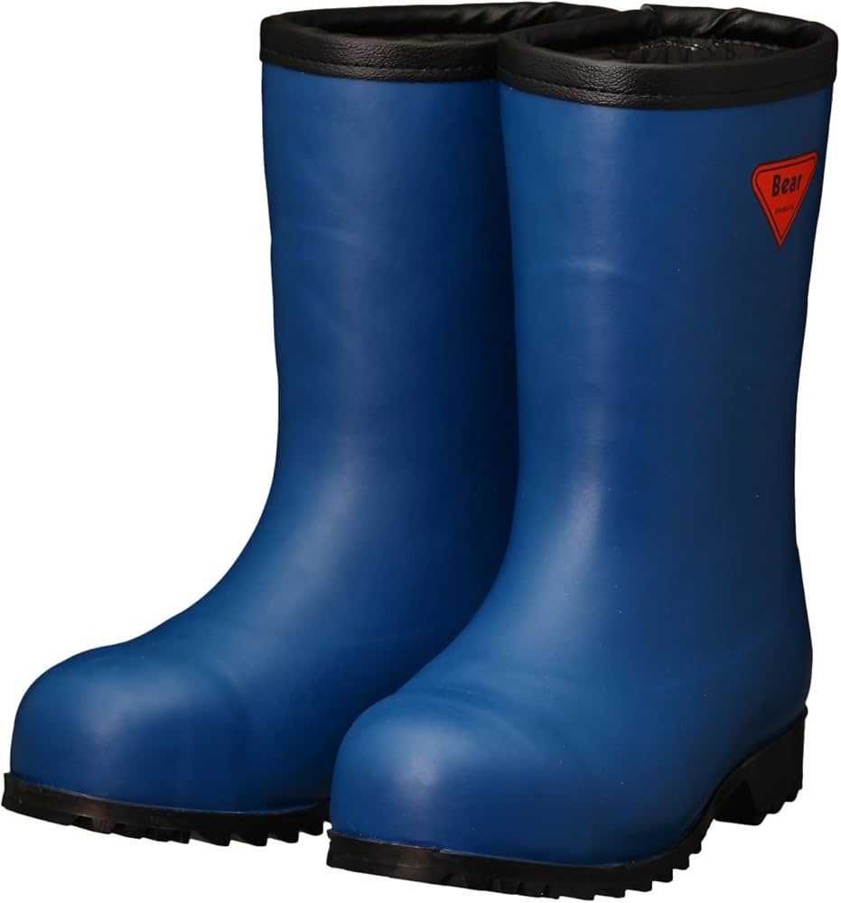 Amazon.co.jp: SHIBATA 防寒安全長靴セｰフティベアｰ#1011白熊(ネイビｰ