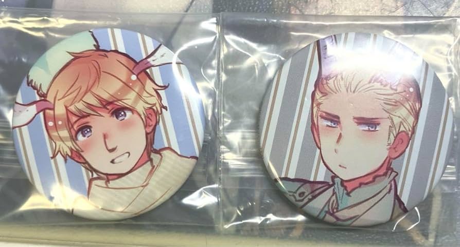 Amazon.co.jp: ヘタリア つのたりあ 缶バッジ ロシア ドイツ VBRO : ホビー