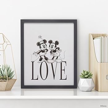Amazon.co.jp: ディズニー ミッキーとミニーマウスのラブフレーム付き