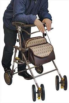 美品島製作所 四輪歩行車 シンフォニー AR シルバーカー ピンク 島