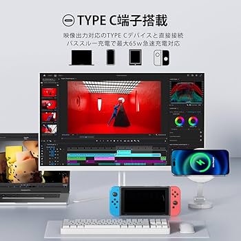 Amazon.co.jp: cocopar モニター 24.5インチ 白 Type-C 200Hz