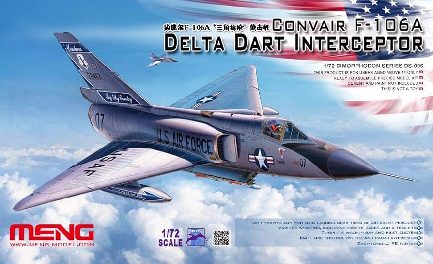 Amazon | モンモデル 1/72 コンベア F-106A デルタダート 要撃機 MENDS