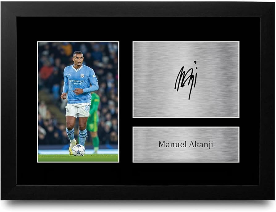 Amazon.co.jp: HWC Trading FR A4 Manuel Akanji マンチェスターシティ