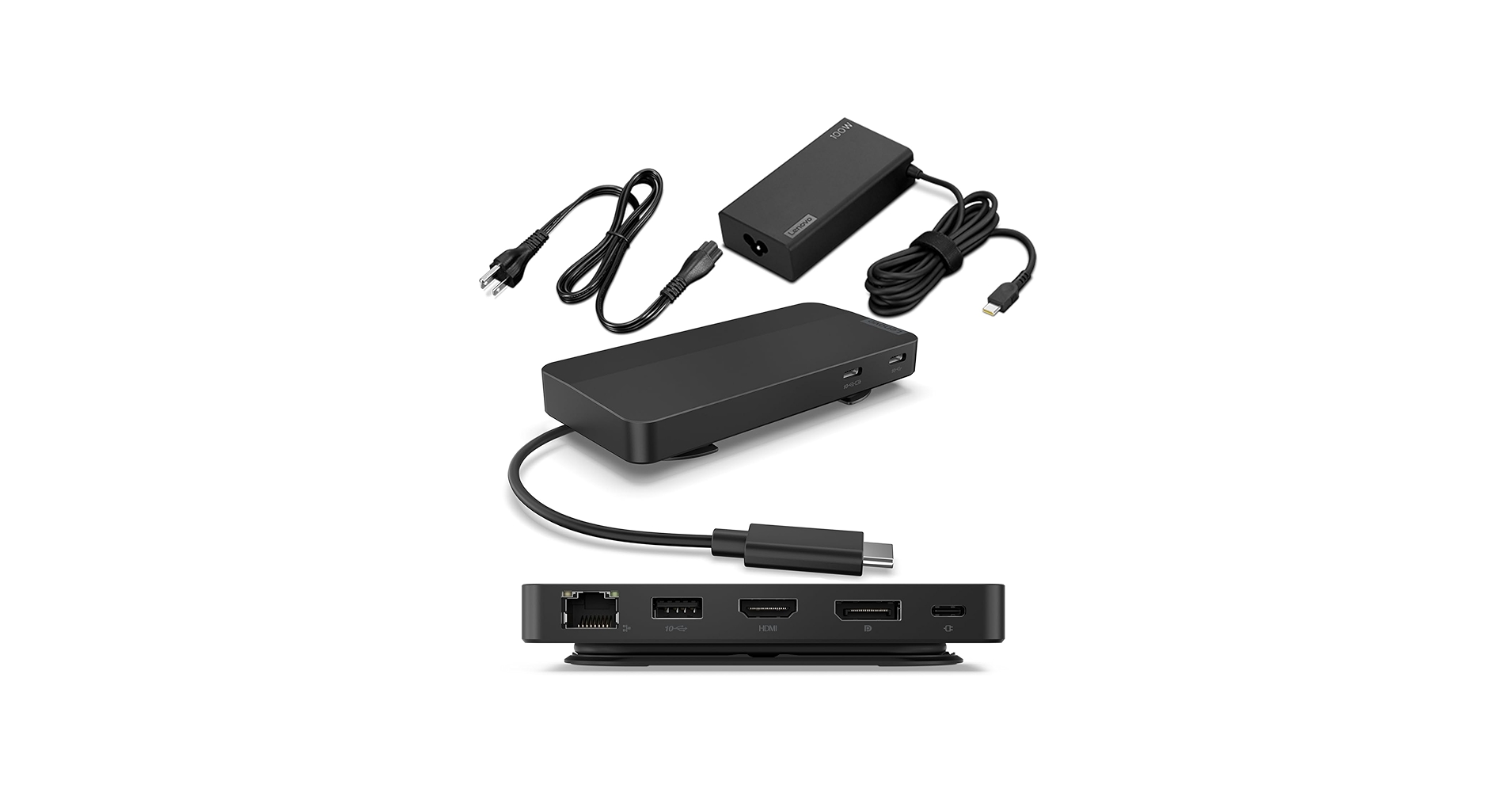 Amazon.com: Lenovo USB-C Dual Display Travel Dock w/ 100W Power