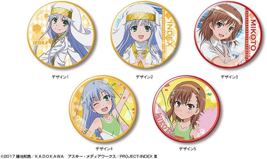 Amazon.co.jp: とある魔術の禁書目録III 缶バッジ デザイン01