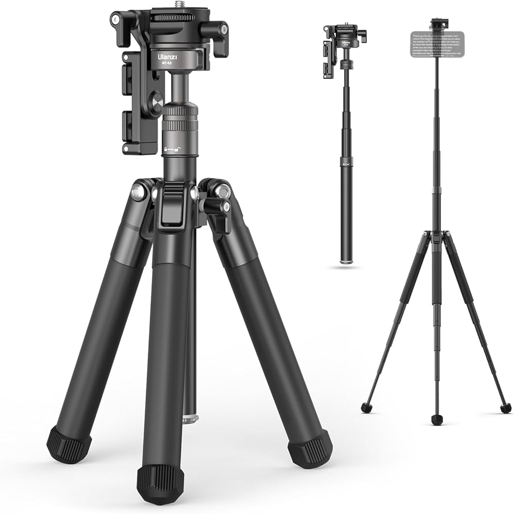 Amazon | Ulanzi MT-63 三脚 カメラ三脚 トラベル三脚 小型 10段伸縮