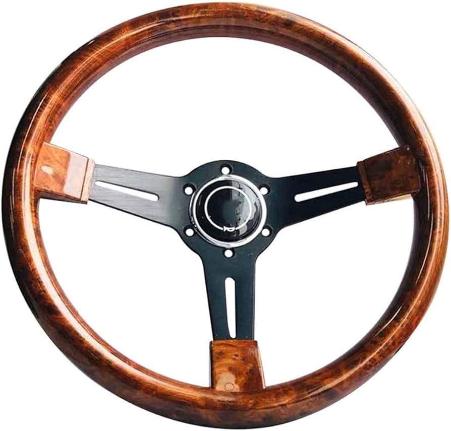 Amazon | レトロな車のステアリングホイール、普遍的な350mm 14インチ
