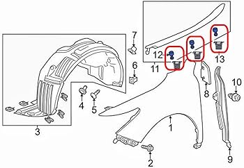 VERSAINSECT iker Engine Cover Retainer Clip & Grommets Kit for