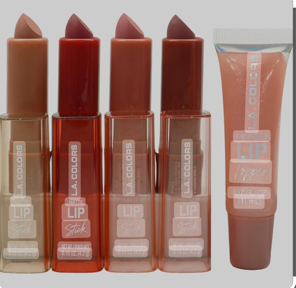 Amazon.com : L.A. COLORS 5pc All Is Bright Lip Color Set, Lips Do
