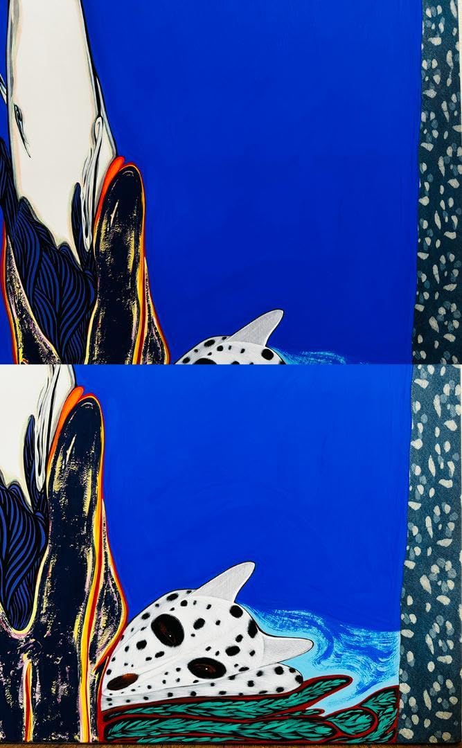 Amazon.co.jp: 安達博文 画 2003年作 たおやかに 40号 額寸縦111cm92