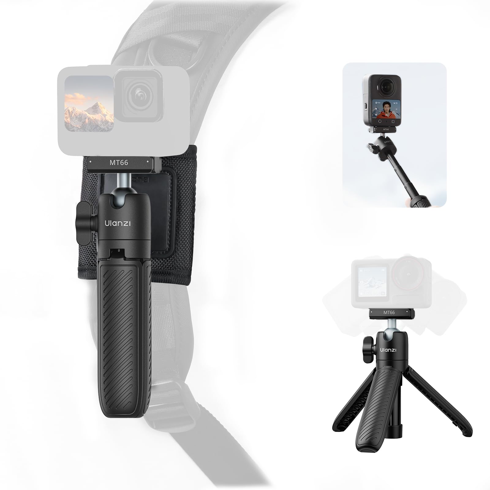 Amazon | Ulanzi MT66 Action5用Action4用カメラ三脚 バックパック対応