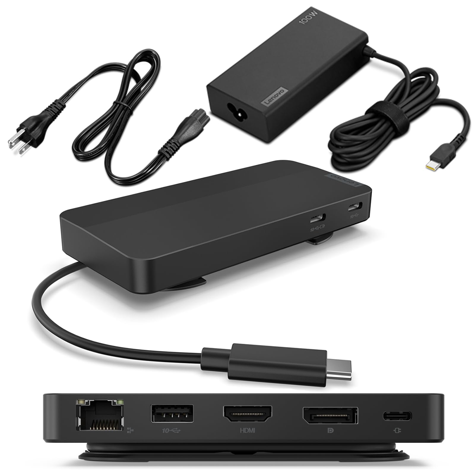 Amazon.com: Lenovo USB-C Dual Display Travel Dock w/ 100W Power