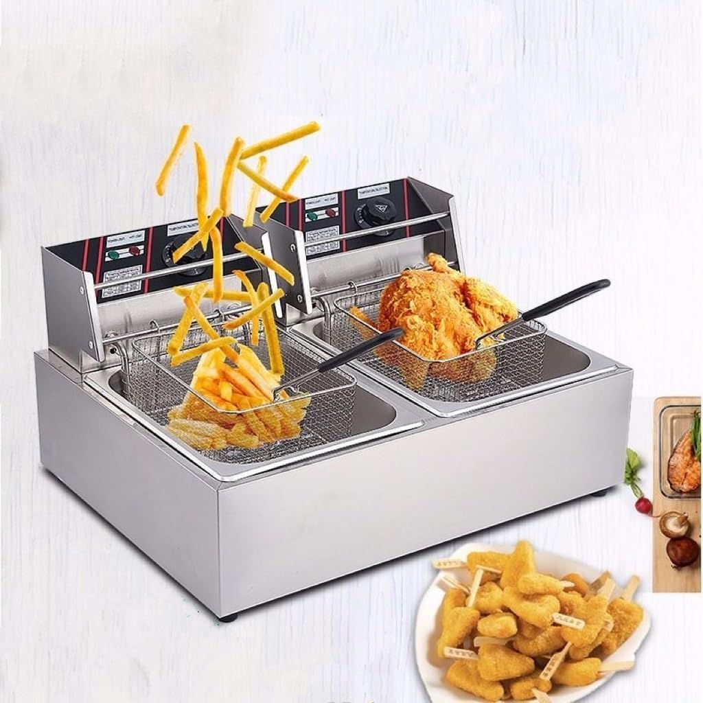Amazon.co.jp: 卓上フライヤー 揚げ物器 10L+10L大型 電気フライヤー
