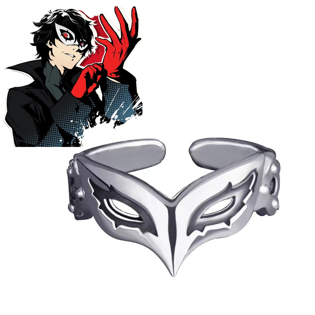 Amazon.co.jp: ペルソナ5 指輪 ジョーカー マスク リング P5雨宮蓮