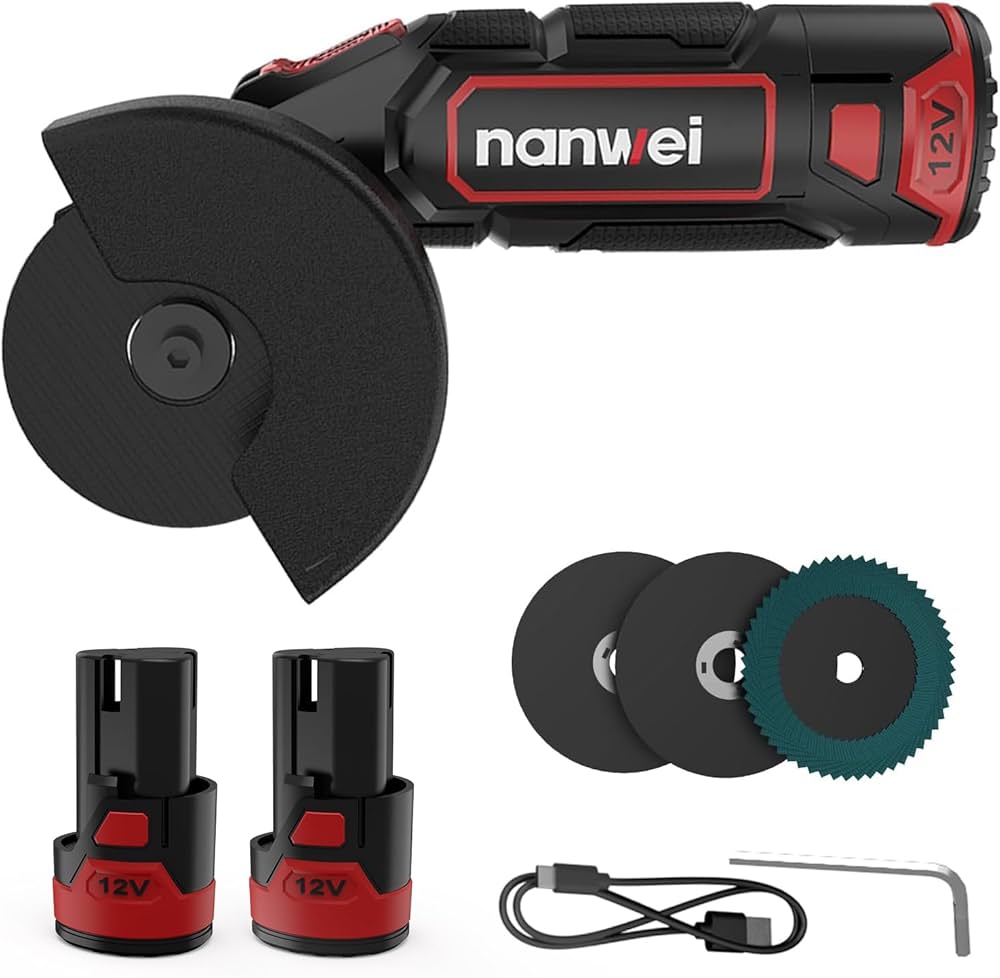 Amazon | NANWEI 12V ミニディスクグラインダー充電式 砥石外径76mm
