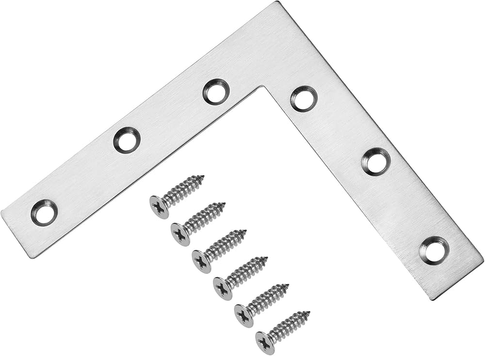 Amazon.co.jp: uxcell L字型ブレース ステンレス鋼 フラットブラケット