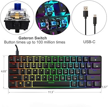 Amazon.com: SKYLOONG GK61 SK61 60% Mechanical Keyboard 61 Keys