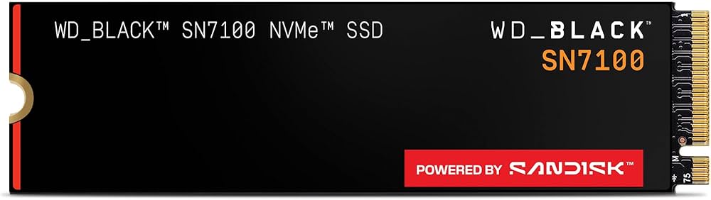 WD_BLACK SN7100 4TB NVMe SSD, M.2 2280, Read speeds up to 7000 MB