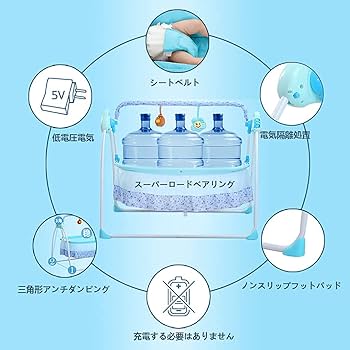 Amazon.co.jp: ベビーベッド 電動 揺りかご スイングロッキング機能 0