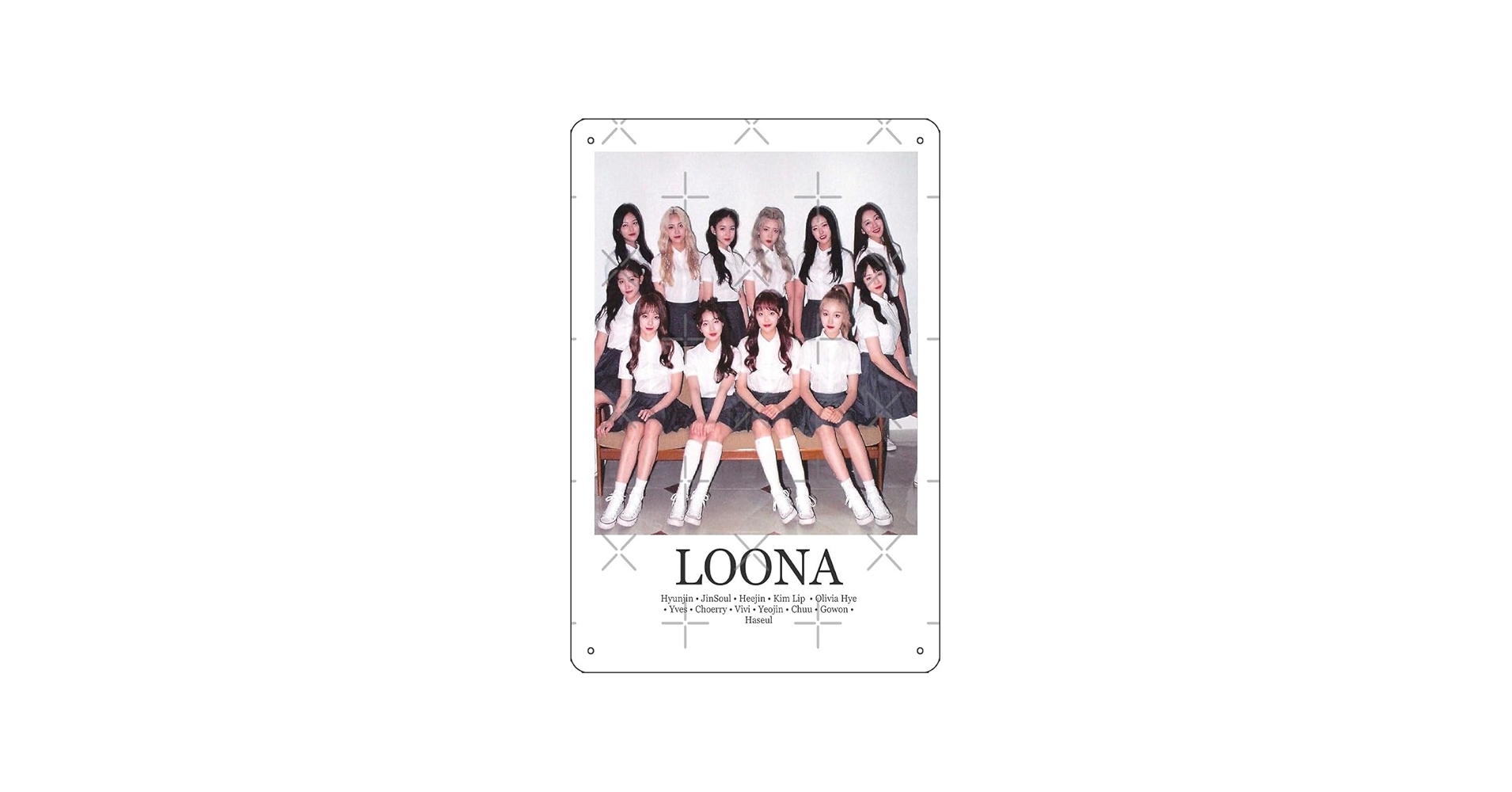 Amazon.com: LOONA minimalist postet Poster Metal Tin Sign 12 X 8