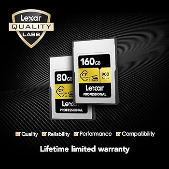 Amazon | Lexar CFexpressカード TypeA 80GB GOLD 最大持続読出速度